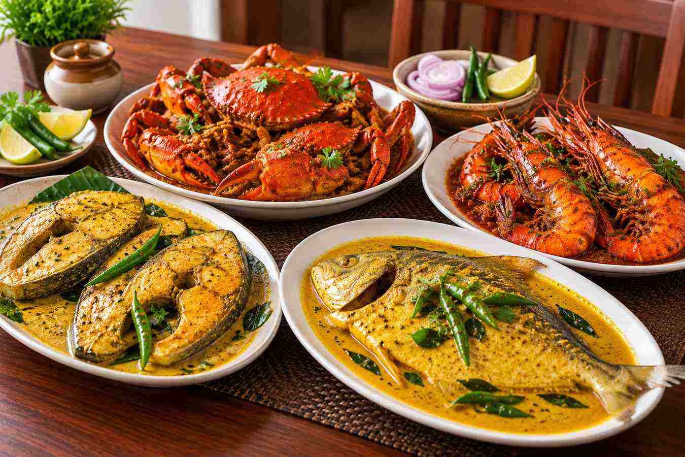 À la carte restaurant dishes